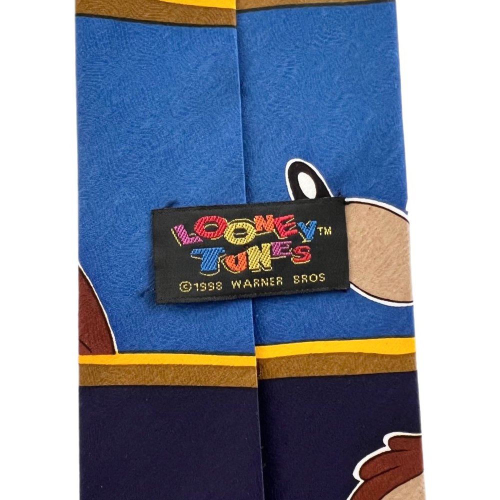 Vintage 1998 Warner Bros Looney Tunes Wile E. Coyote Printed Men’s Necktie - Picture 5 of 7